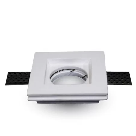 V-TAC VT-765SQ PORTAFARETTO QUADRATO DA INCASSO IN GESSO PER LAMPADINE GU10 E GU5.3 - SKU 3651
