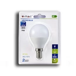 V-TAC VT-111 LAMPADINA LED E14 5,5W MINIGLOBO P45 - SKU 7372 / 7373 / 7374 