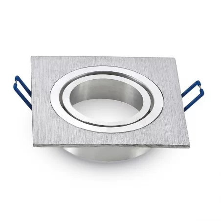 V-TAC VT-782SQ PORTAFARETTO ORIENTABILE QUADRATO O DA INCASSO PER LAMPADINE GU10 E GU5.3 - SKU 3606
