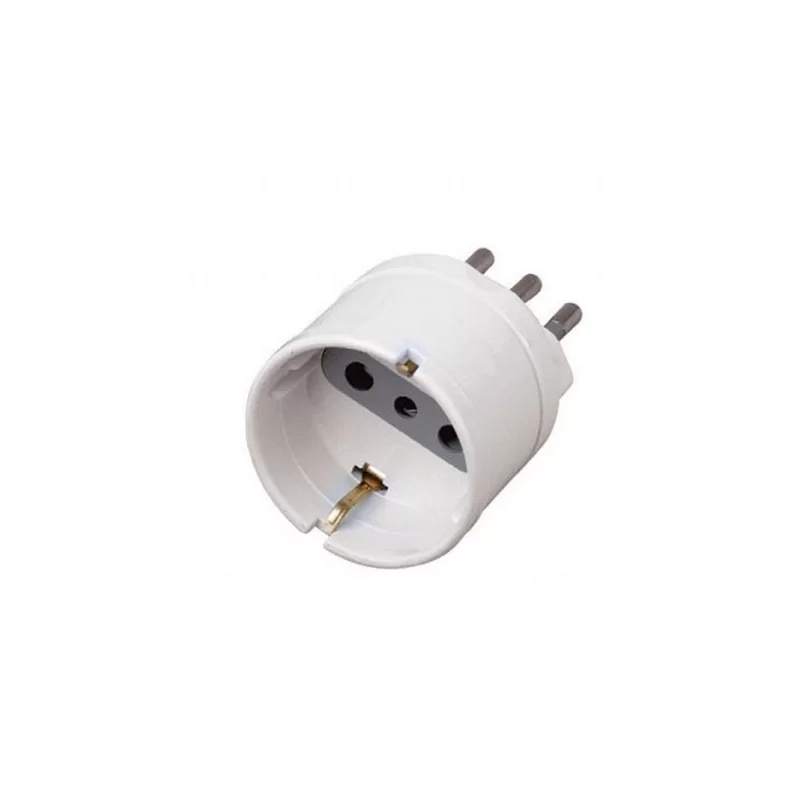V-TAC ADATTATORE SINGOLO SCHUKO CON SPINA 10A COLORE BIANCO - SKU 8719 V-TAC ADATTATORE SINGOLO SCHUKO CON SPINA 10A COLORE BIANCO - SKU 8719