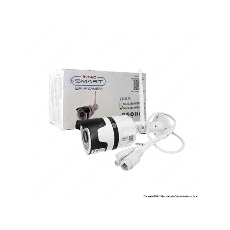 V-TAC VT-5123 TELECAMERA DI SORVEGLIANZA IP WIFI PTZ 1080P - SKU 8441 V-TAC VT-5123 TELECAMERA DI SORVEGLIANZA IP WIFI PTZ 1080P - SKU 8441
