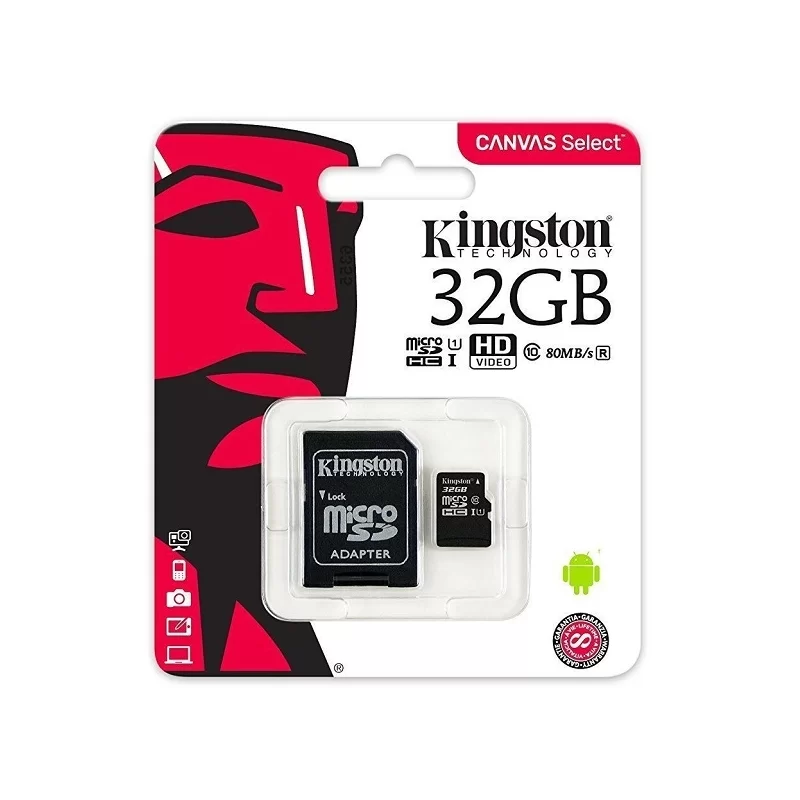 KINGSTON MICROSDXC 32GB CLASSE10 CON ADATTATORE 