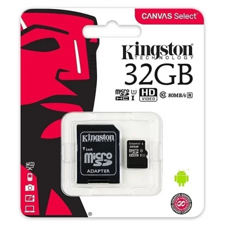 KINGSTON MICROSDXC 32GB CLASSE10 CON ADATTATORE