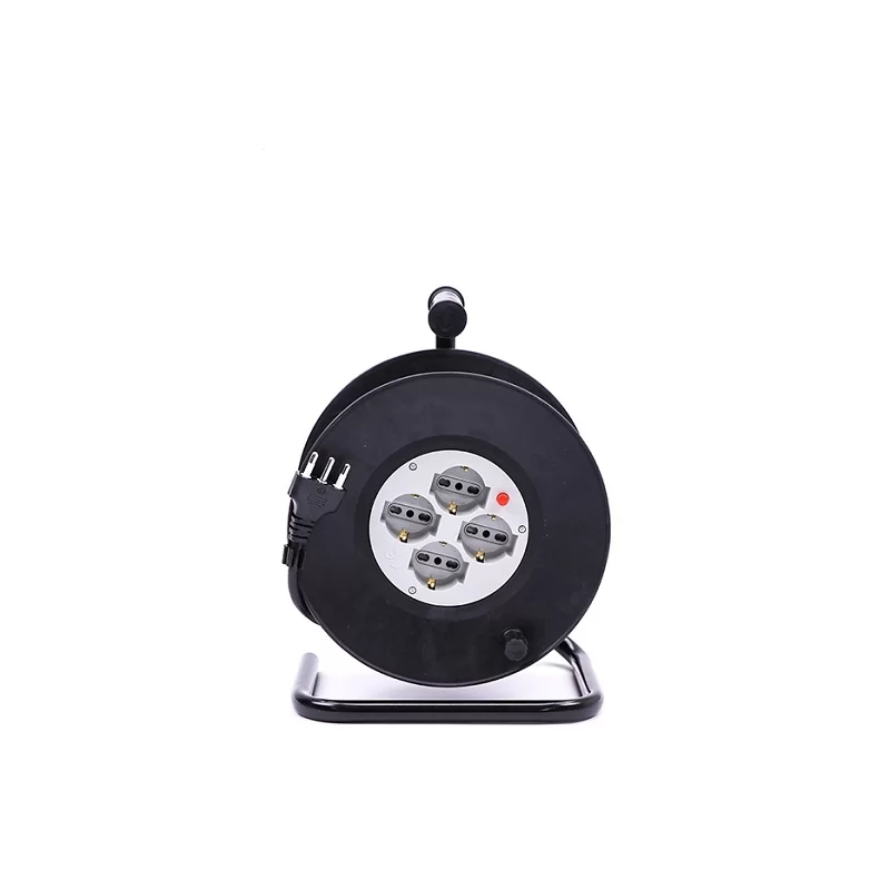 V-TAC PROLUNGA AVVOLGICAVO SPINA 16A E 4 PRESE 10/16A BIPASSO/SCHUKO COLORE NERO 25 METRI - SKU 8703 V-TAC PROLUNGA AVVOLGICAVO SPINA 16A E 4 PRESE 10/16A BIPASSO/SCHUKO COLORE NERO 25 METRI - SKU 8703