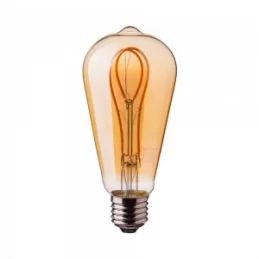 V-TAC VT-2066 LAMPADINA LED E27 5W BULB ST64 FILAMENTO AMBRATA - SKU 7220 