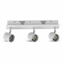 V-TAC VT-790 PORTAFARETTO DA INCASSO TRACK LIGHT ORIENTABILE PER 3 LAMPADINE GU10 - SKU 3619 