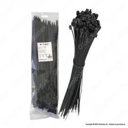 V-TAC CONFEZIONE DA 100 FASCETTE STRINGICAVO AUTOBLOCCANTI IN NYLON 4,5 X 350 MM - SKU 11175 / 11176 