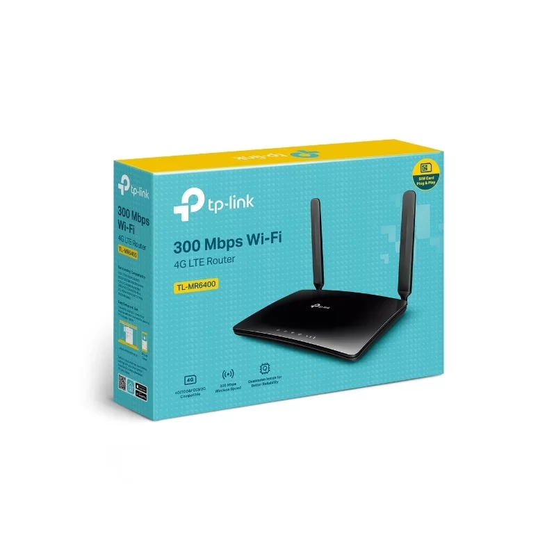 TP-LINK ROUTER 4G LTE WIRELESS 300Mbps MOD. TL-MR6400 TP-LINK ROUTER 4G LTE WIRELESS 300Mbps MOD. TL-MR6400