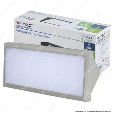V-TAC VT-8054 LAMPADA LED DA MURO 12W WALL LIGHT - SKU 8233 / 8234 / 8235