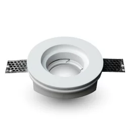 PORTAFARETTO ROTONDO DA INCASSO IN GESSO PER LAMPADINE GU10 E GU5.3 - ART57 