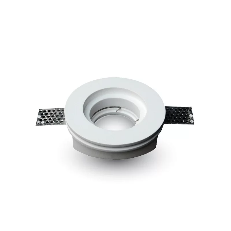 PORTAFARETTO ROTONDO DA INCASSO IN GESSO PER LAMPADINE GU10 E GU5.3 - ART57 PORTAFARETTO ROTONDO DA INCASSO IN GESSO PER LAMPADINE GU10 E GU5.3 - ART57