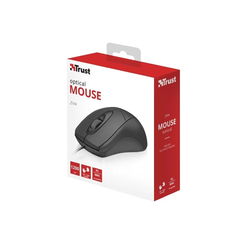 TRUST ZIVA MOUSE CON TECNOLOGIA OTTICA A 3 TASTI MOD. 21947 TRUST ZIVA MOUSE CON TECNOLOGIA OTTICA A 3 TASTI MOD. 21947