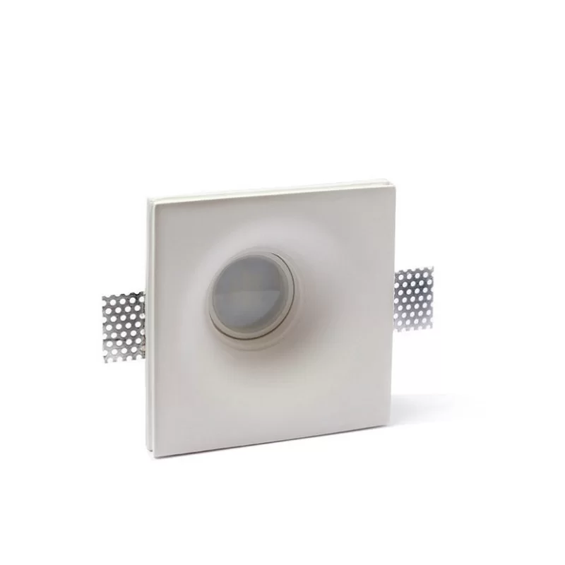 PORTAFARETTO QUADRATO DA INCASSO IN GESSO PER LAMPADINE GU10 E GU5.3 - ART46 PORTAFARETTO QUADRATO DA INCASSO IN GESSO PER LAMPADINE GU10 E GU5.3 - ART46