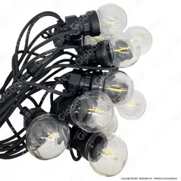 V-TAC VT-71510 CATENA DA 10 LAMPADINE LED MINI GLOBO FILAMENT PER INTERNO E ESTERNO - SKU 2728 