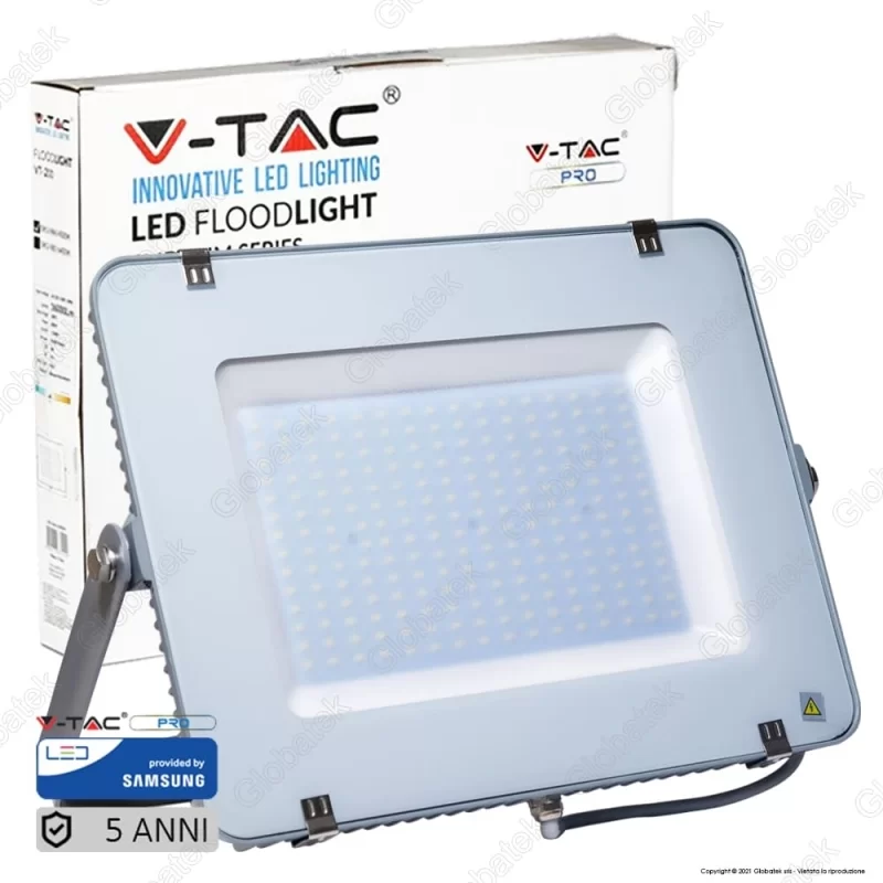 V-TAC PRO VT-200 FARO LED SMD 200W ULTRASOTTILE CHIP SAMSUNG DA ESTERNO COLORE GRIGIO - SKU 484 / 485 V-TAC PRO VT-200 FARO LED SMD 200W ULTRASOTTILE CHIP SAMSUNG DA ESTERNO COLORE GRIGIO - SKU 484 / 485
