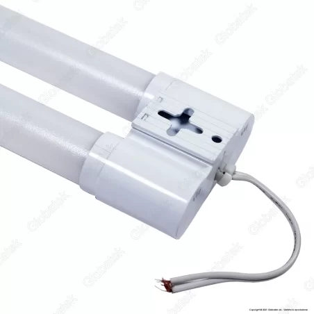 V-TAC VT-6077 TUBO LED DOPPIO NANO PLASTIC PLAFONIERA 18W LAMPADINA 60CM - SKU 6313 / 6314