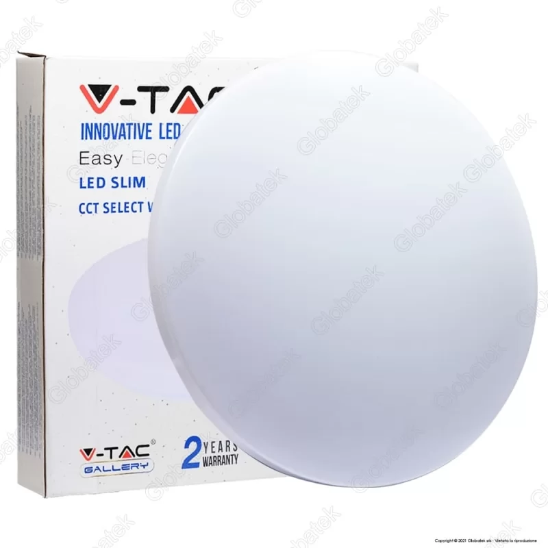 V-TAC VT-8424 PLAFONIERA LED 24W CHANGING COLOR 3IN1 FORMA CIRCOLARE COPERTURA OPACA - SKU 7607 V-TAC VT-8424 PLAFONIERA LED 24W CHANGING COLOR 3IN1 FORMA CIRCOLARE COPERTURA OPACA - SKU 7607
