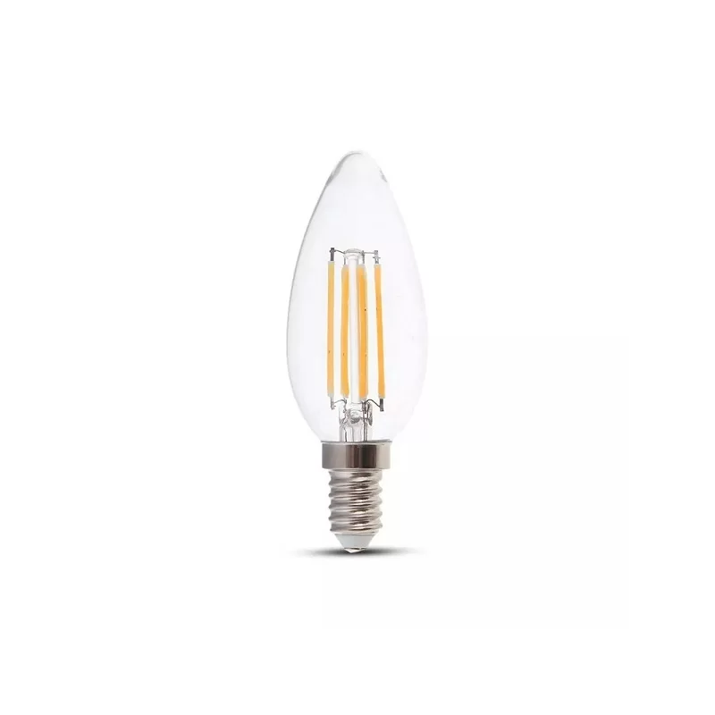V-TAC VT-2327 LAMPADINA LED E14 6W CANDELA FILAMENT - SKU 2848 / 2849 / 2850 V-TAC VT-2327 LAMPADINA LED E14 6W CANDELA FILAMENT - SKU 2848 / 2849 / 2850
