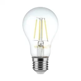 V-TAC VT-2288D LAMPADINA LED E27 8W BULB A60 GOCCIA FILAMENT DIMMERABILE VETRO TRASPARENTE - SKU 212815 