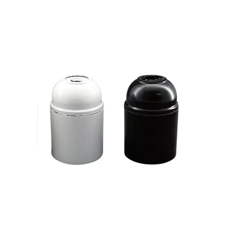 ECOVA PORTALAMPADA LISCIO PER LAMPADINE E27 COLORE BIANCO O NERO - MOD. 31510 / 31511 ECOVA PORTALAMPADA LISCIO PER LAMPADINE E27 COLORE BIANCO O NERO - MOD. 31510 / 31511