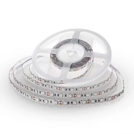 V-TAC VT-5050-60 STRISCIA LED FLESSIBILE 55W SMD MONOCOLORE 60 LED/METRO 12V - BOBINA DA 5 METRI - SKU 212122 / 212143 / 212126