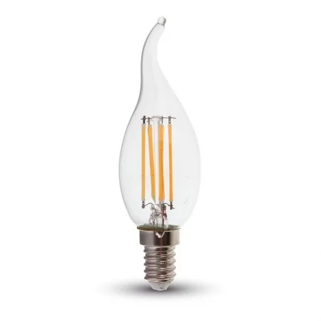 V-TAC VT-1997 LAMPADINA LED E14 4W CANDELA FIAMMA FILAMENTO - SKU 214302 / 214429 / 214430