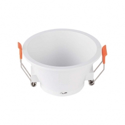 V-TAC VT-925 PORTAFARETTO ROTONDO FISSO DA INCASSO PER LAMPADINE GU10 BIANCO - SKU 6636 