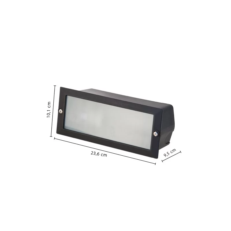 VELAMP PORTALAMPADA SEGNAPASSO PER LAMPADINE LED E27 DA INCASSO RETTANGOLARE COLORE NERO - MOD. IS720 VELAMP PORTALAMPADA SEGNAPASSO PER LAMPADINE LED E27 DA INCASSO RETTANGOLARE COLORE NERO - MOD. IS720