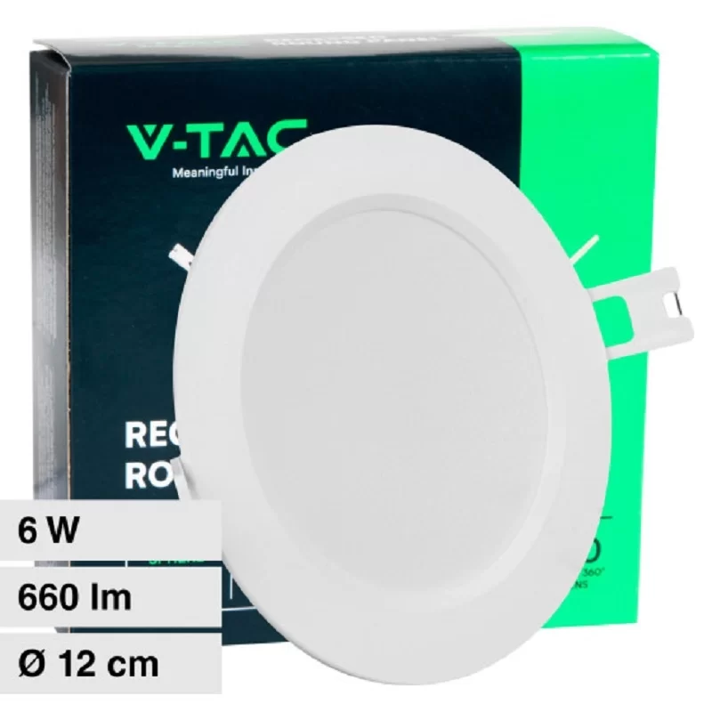 V-TAC VT-61006 PANNELLO LED ROTONDO SLIM 6W SMD DA INCASSO CON DRIVER V-TAC VT-61006 PANNELLO LED ROTONDO SLIM 6W SMD DA INCASSO CON DRIVER