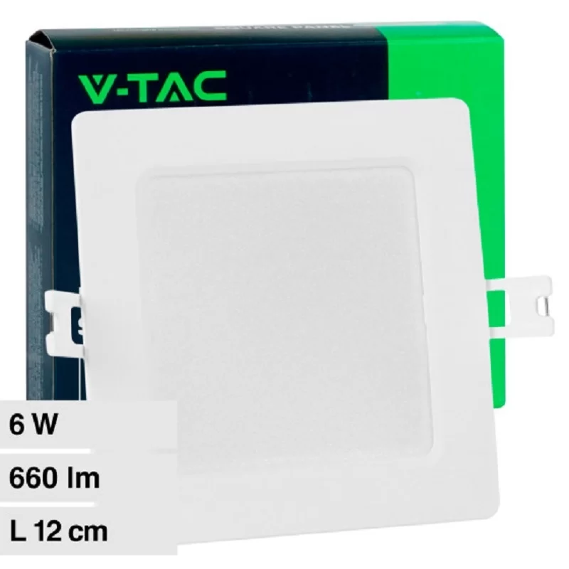 V-TAC VT-61006 PANNELLO LED QUADRATO 6W SMD DA INCASSO CON DRIVER V-TAC VT-61006 PANNELLO LED QUADRATO 6W SMD DA INCASSO CON DRIVER