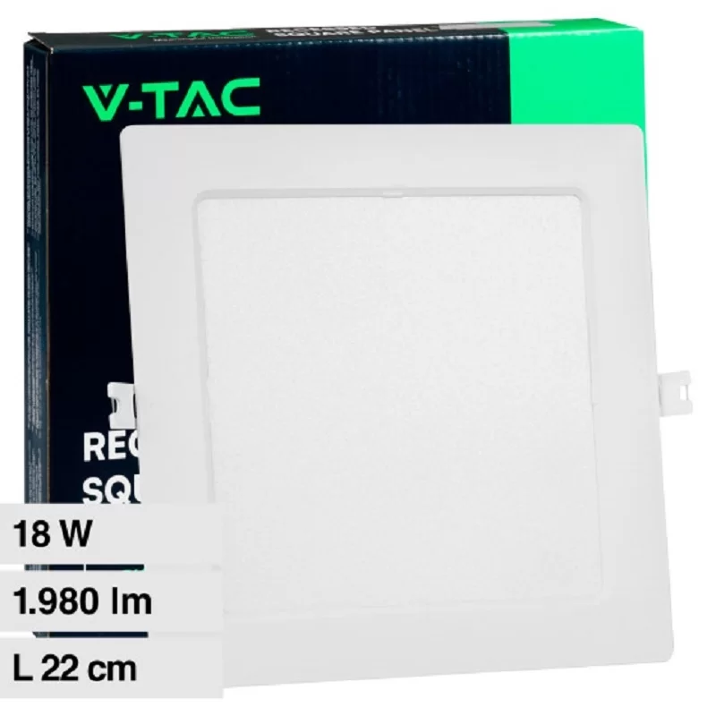 V-TAC VT-61018 PANNELLO LED QUADRATO 18W SMD DA INCASSO CON DRIVER V-TAC VT-61018 PANNELLO LED QUADRATO 18W SMD DA INCASSO CON DRIVER