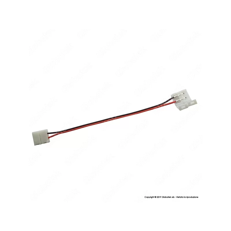 CONNETTORE FLESSIBILE PER STRISCE LED MONOCOLORE 5050 CLIP 2 PIN - SKU 3501 CONNETTORE FLESSIBILE PER STRISCE LED MONOCOLORE 5050 CLIP 2 PIN - SKU 3501