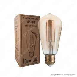 IDEAL LUX LAMPADINA LED VINTAGE E27 4W BULB ST64 FILAMENTO AMBRATA - MOD. 151694 