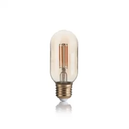IDEAL LUX LAMPADINA LED VINTAGE E27 4W TUBOLARE FILAMENTO AMBRATA - MOD. 151700 