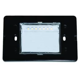 LIFE PUNTO LUCE SEGNAPASSO LED MONTAGGIO A INCASSO RETTANGOLARE 2W IP65 COLORE NERO - MOD. 39.9PL5030C / 39.9PL5030N 