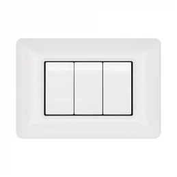 MAPAM PLACCA TECNOPOLIMERO 3P BIANCO - MOD. M8003-01 - COMPATIBILE CON BTICINO MATIX 