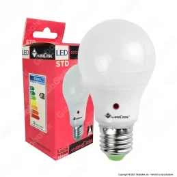 MARINO CRISTAL SERIE STD LAMPADINA LED E27 12W BULB A65 CON SENSORE CREPUSCOLARE - MOD. 21200 / 21201 