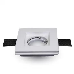 PORTAFARETTO QUADRATO DA INCASSO IN GESSO PER LAMPADINE GU10 E GU5.3 - ART42 
