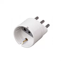 V-TAC ADATTATORE SINGOLO SCHUKO CON SPINA 16A COLORE BIANCO - SKU 8720 