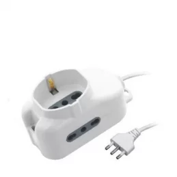 V-TAC MULTIPRESA 3 POSTI COLORE BIANCO CON ATTACCO A PARETE - SKU 8733 