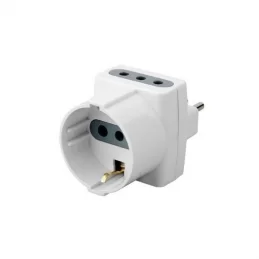 V-TAC MULTIPRESA ADATTATORE TRIPLO CON SCHUKO COLORE BIANCO - SKU 8723 