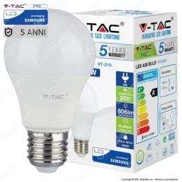 V-TAC PRO VT-210 LAMPADINA LED E27 9W BULB A58 CHIP SAMSUNG - SKU 228 / 229 / 230 