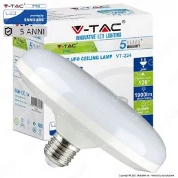 V-TAC PRO VT-224 LAMPADINA LED E27 24W UFO CHIP SAMSUNG - SKU 216 / 217 / 218 
