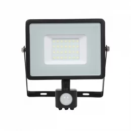 V-TAC PRO VT-30-S FARETTO LED 30W ULTRA SOTTILE SLIM CHIP SAMSUNG CON SENSORE COLORE NERO - SKU 460 / 461 / 462 
