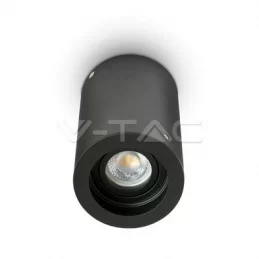 V-TAC VT 796 PORTAFARETTO ORIENTABILE ROTONDO NERO DA SOFFITTO PER LAMPADINE GU10 E GU5.3 - SKU 3628 