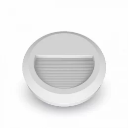 V-TAC VT-1142 FARETTO SEGNAPASSO LED A MONTAGGIO SUPERFICIALE ROTONDO 2W PER ESTERNO COLORE BIANCO - SKU 1315 / 1314 