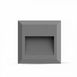 V-TAC VT-1152 FARETTO SEGNAPASSO LED A MONTAGGIO SUPERFICIALE QUADRATO 2W PER ESTERNO COLORE GRIGIO - SKU 1325 / 1324 