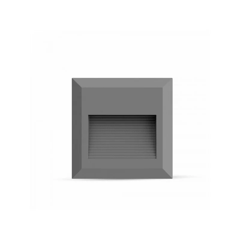 V-TAC VT-1152 FARETTO SEGNAPASSO LED A MONTAGGIO SUPERFICIALE QUADRATO 2W PER ESTERNO COLORE GRIGIO - SKU 1325 / 1324 V-TAC VT-1152 FARETTO SEGNAPASSO LED A MONTAGGIO SUPERFICIALE QUADRATO 2W PER ESTERNO COLORE GRIGIO - SKU 1325 / 1324
