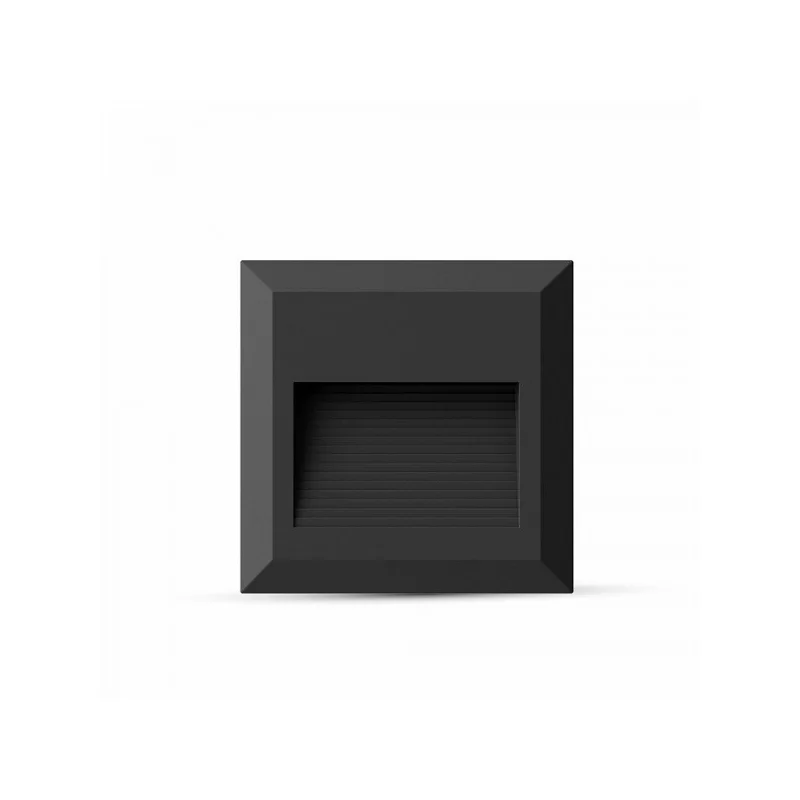 V-TAC VT-1152 FARETTO SEGNAPASSO LED A MONTAGGIO SUPERFICIALE QUADRATO 2W PER ESTERNO COLORE NERO - SKU 1323 / 1322 V-TAC VT-1152 FARETTO SEGNAPASSO LED A MONTAGGIO SUPERFICIALE QUADRATO 2W PER ESTERNO COLORE NERO - SKU 1323 / 1322