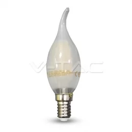 V-TAC VT-1937 LAMPADINA LED E14 4W CANDELA FIAMMA FROST FILAMENTO - SKU 4477 / 4478 / 4479 